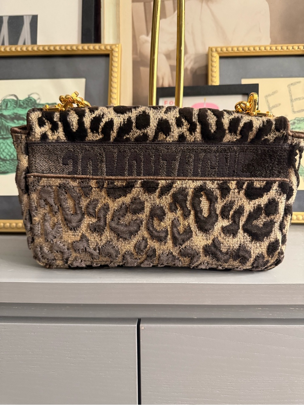 Christian Dior Leopard Caro Shoulder Bag - Picture 10 of 15